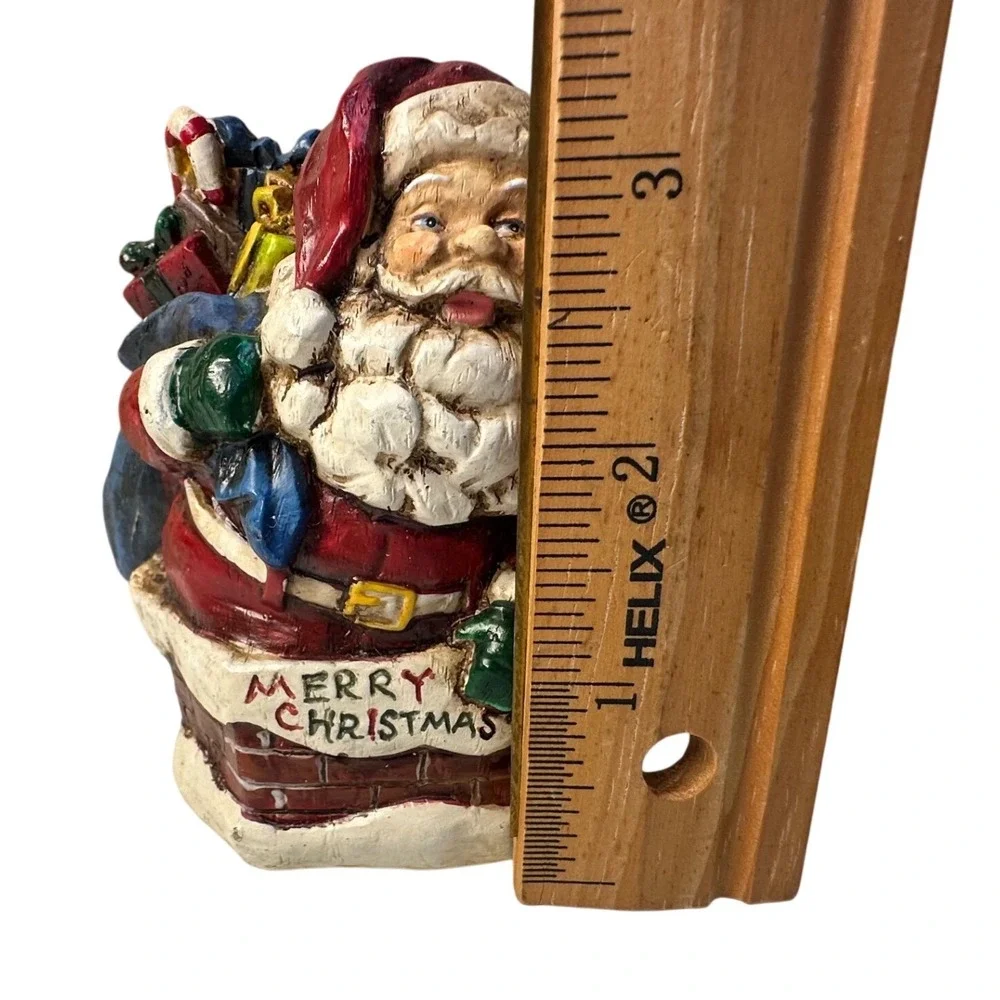 Vintage Santa Merry Christmas Chimney Resin Christmas Tree Ornament‎